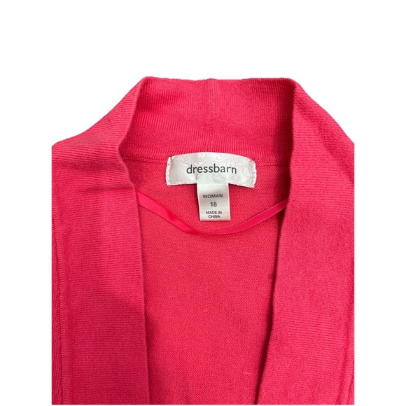 Plus Size XL 2-Piece Outfit Floral Linen Dress & Pink Cropped Jacket Set - Picture 14 of 16